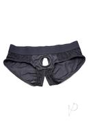 Strap U Lace Envy Black Crotchless Panty Harness - S/m -...